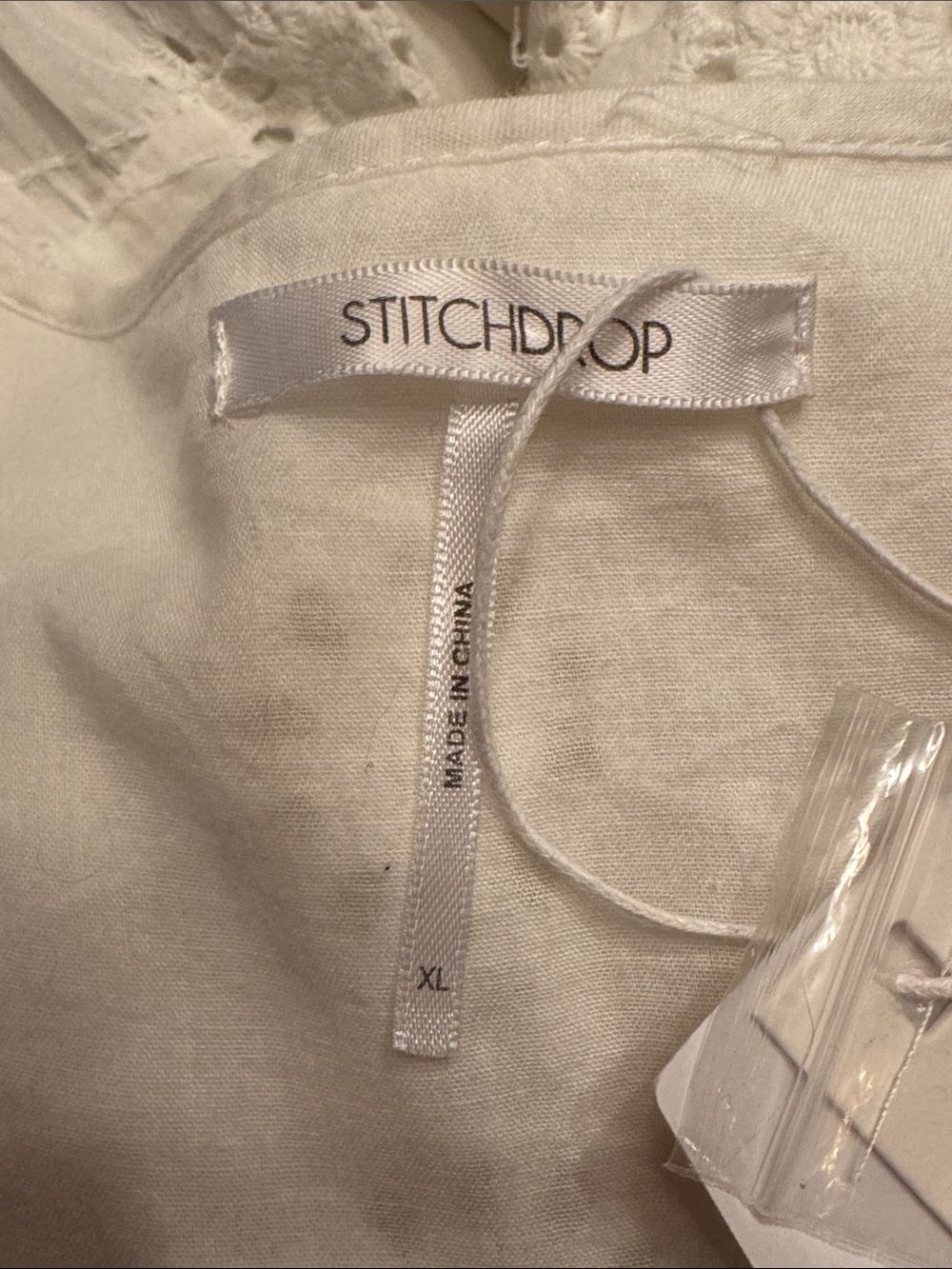 Stitchdrop White Eyelet Dress. Size XL. NWT. Measurements below - Picture 11 of 14